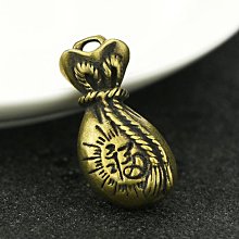 黃銅財袋招財進寶福袋擺件送禮工藝品客廳中式聚財金屬手把件掛飾 歷史價格詳細信息