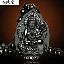 天然黑曜石本命佛吊墜十二生肖鼠千手觀音男士項鍊護身符吊飾辟邪~善緣閣 歷史價格詳細信息