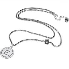 《 QBOX 》FASHION 飾品【C328S73】精緻個性歐美復古字母圓牌環S925純銀項鍊/泰銀吊墬(含鍊) 價格比較,價格查詢,歷史價格詳細信息