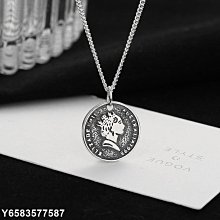 【熱賣精選】純銀復古做舊克羅伈項鏈十字架雙吊墜高級感情侶男女白金色鎖骨鏈 歷史價格詳細信息