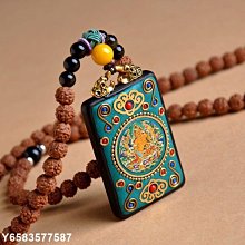[ ] 吊墜  護身符  唐卡吊墜西藏護身符黃財神綠度母佛牌本命佛項鏈大日如來佛像飾品 O3PG。 歷史價格詳細信息