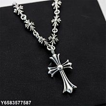 【熱賣精選】歐美克羅伈意項鏈吊墜925純銀鍍金鑲鉆十字架墜子女復古泰銀 歷史價格詳細信息