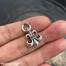 【熱賣精選】純銀復古做舊克羅伈項鏈十字架雙吊墜高級感情侶男女白金色鎖骨鏈 歷史價格詳細信息