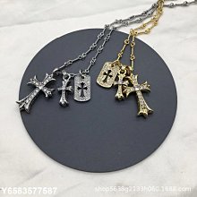 【熱賣精選】克羅伈項鏈男潮ins女毛衣鏈高級感情侶衛衣項鏈925純銀十字架吊墜 歷史價格詳細信息