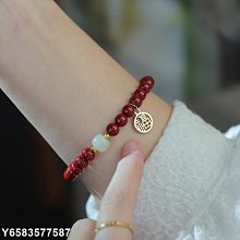 朱砂手串和田玉轉運珠手鏈女保真紫金砂本命年飾品兔年禮物男女友流行飾品男女飾品 歷史價格詳細信息