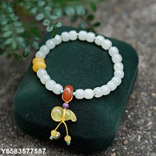 蜜蠟單圈7mm手串手鍊DIY女款搭配南紅銀鍍金鑲嵌綠松石百搭款 歷史價格詳細信息