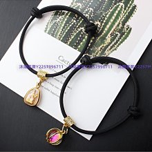 泰國迷你佛牌手鏈鍍銀6MM圓珠彈力小吊墜吸米星不缺錢符管幸運星-沐陽家居 歷史價格詳細信息