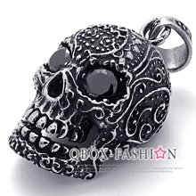 《 QBOX 》FASHION 飾品【W10021438】精緻個性龐克風骷髏頭鑄造316L鈦鋼墬子項鍊 價格比較,價格查詢,歷史價格詳細信息