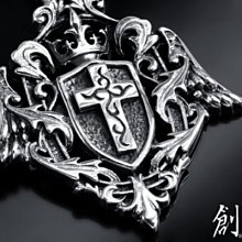 【創銀坊】皇家聖百合 925純銀 墜子 鳶尾花 十字架 哈雷 騎士 克羅心 龐克 搖滾 重機 鷹 項鍊(P-11809) 歷史價格詳細信息