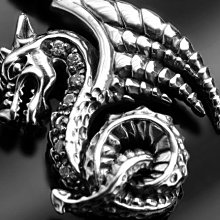 【創銀坊】魔獸 龍爪 925純銀 戒指 刺青 紋身 異形 蠍子 哈雷 騎士 龐克 火焰 克羅心 龍 戒子(R-8803) 歷史價格詳細信息