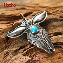 BTO【Hozho】日本匠人手打 老品氛圍 松石做舊鷹羽吊墜F4 F5銀飾 歷史價格詳細信息