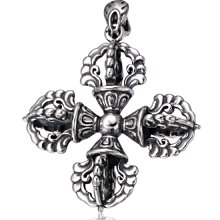 藏式s925純銀精工制作密宗法器迷妳款十字金剛杵掛件男女款吊墜 歷史價格詳細信息