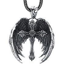 《 QBOX 》FASHION 飾品【CS1216139】精緻個性歐美復古翅膀十字架S925純銀項鍊/泰銀吊墬 價格比較,價格查詢,歷史價格詳細信息