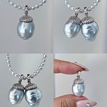 海水澳白藍血貴族巴洛克珍珠吊墜純銀萬能扣 -891 歷史價格詳細信息