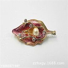 仿珍珠胸針 喇叭花珍珠別針 花朵別針 大衣洋裝胸針 長插針 獨一無二 [奇遇飾品] 歷史價格詳細信息