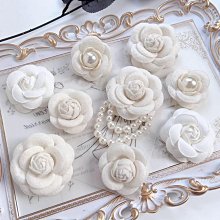 小香風山茶花手工鏈條珍珠髮束 大腸圈 布圈 彈力髮繩 歷史價格詳細信息