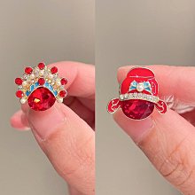 國風衣服配飾金色蓮花胸設計感小眾紅色流蘇中式防走光胸扣潮~告白氣球 歷史價格詳細信息