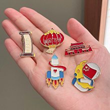 國慶節胸中國風可愛大熊貓金屬徽章別扣配飾品國潮紀念品勛章~告白氣球 歷史價格詳細信息