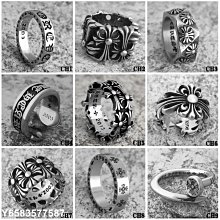 朋克風戒指男潮ins不掉色高版本CH十字架永恆指環女鈦鋼潮流飾品 時尚 百搭 熱銷-鴻運飾品 歷史價格詳細信息