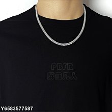 【熱賣精選】男士嘻哈鏈條項鏈 黑色鈦鋼不銹鋼盒子鏈 珍珠鏈項鏈 防褪色過敏 歷史價格詳細信息