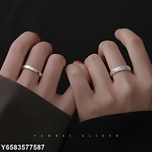 純銀戒指女輕奢冷淡風小眾設計高級感氣質開口食指指環時尚個性 歷史價格詳細信息