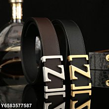 【熱賣精選】3.8不銹鋼平滑扣皮帶 雙面真皮多款字母動物男士自動腰帶頭3.5 歷史價格詳細信息