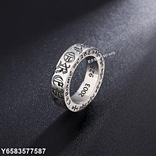 925純銀朋克復古簡約戒指男款潮牌開口Chrome Hearts克羅心十字架泰銀戒指環 歷史價格詳細信息