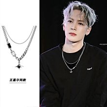 熱賣！芒星雙層項鍊潮男款毛衣鏈輕奢百搭設計感嘻哈風情侶男生女鎖骨鏈 價格比較,價格查詢,歷史價格詳細信息