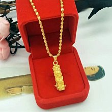 越南沙金項鍊女 24k金長命富貴加繩子 转运镀黄金吊墜鎖骨鏈禮物久不褪色 歷史價格詳細信息