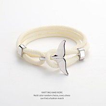 編織 鯨魚尾 手繩 手環 手飾 手鍊 編織 精工 質感 調節 情侶款 鯨魚黑尾手繩-【雅雅百貨館】 歷史價格詳細信息