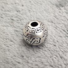 足銀999祥雲配珠隔珠，直徑1.2cm，孔徑0.29cm -2266 歷史價格詳細信息