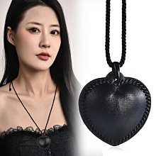 現貨 黑色皮愛心頸鏈項圈愛心不銹鋼吊墜鎖骨項鏈女時尚脖 歷史價格詳細信息