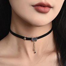 choker頸鏈鎖骨鏈女黑色暗黑系脖子皮繩項鏈輕奢小眾遮頸紋寬項圈 歷史價格詳細信息