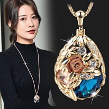 現貨 韓版秋冬長款項鏈配飾郁金香貓眼石花朵毛衣鏈女氣質項鏈 歷史價格詳細信息