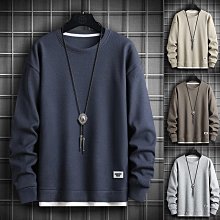 假兩件 衛衣男 新款ins 學院風秋裝上衣 情侶裝 韓版潮流寬鬆港風（VY115）【壹號站】 歷史價格詳細信息