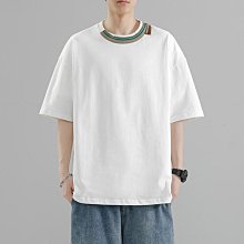 現貨 潮t 潮男衣服 短袖上衣男 男生短袖 t恤男  潮牌短袖 嘻哈街頭ins網紅拼接韓版牌寬鬆破洞假兩件上衣【男人裝-MINTS名仕男裝 歷史價格詳細信息