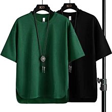 寬松潮流百搭簡約短袖t恤男 100%純棉純色短袖t恤男寬松潮流百搭簡約五分袖頭圓領打底衫 歷史價格詳細信息