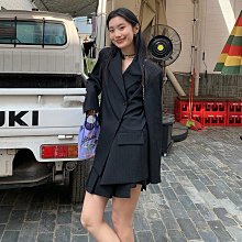 黑色條紋西裝套裝女秋天兩件套時尚氣質休閒職業正裝工作服小西服 歷史價格詳細信息