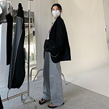 運動褲女寬松垂感直筒高腰闊腿束腳休閑網紅夏季瑜伽健身褲潮瑜珈褲 鯊魚褲 芭比褲 運動褲 歷史價格詳細信息