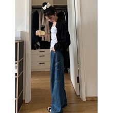 春季復古做舊水洗拼接牛仔褲男春秋款美式高街寬松直筒百搭男褲子 歷史價格詳細信息