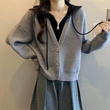女裝 毛衣女針織開衫秋冬新款復古慵懶風針織外套韓版寬松上衣 歷史價格詳細信息