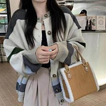 女裝 毛衣女針織開衫秋冬新款復古慵懶風針織外套韓版寬松上衣 歷史價格詳細信息