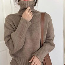 女裝 純色毛衣女秋冬新款時尚青春寬松慵懶風韓版簡約打底針織衫 歷史價格詳細信息