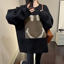 長袖針織上衣 秋冬新款 圓領毛衣男士 韓版潮流寬鬆個性針織衫 港風情侶厚款慵懶風上衣 歷史價格詳細信息