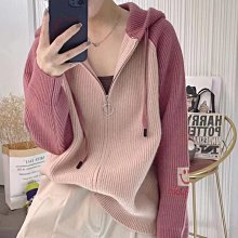 時尚拼色開衫短外套女仿桑蠶絲休閑棒球服連帽衫上衣春夏防曬衣/上衣#短t#打底衫#一字領t#雪紡#襯衫#蕾絲超夯 正品 活 歷史價格詳細信息