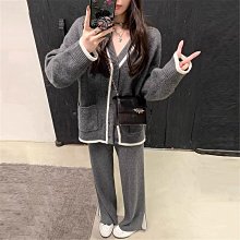 秋冬套裝女 小香針織套裝 紫色高級感網紅針織小外套外套上衣半身裙 兩件式套裝 歷史價格詳細信息