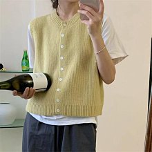 圓領針織毛衣背心(3色)【7050606】 歷史價格詳細信息