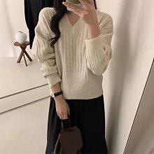 女裝 純色V領針織馬甲新款大碼套頭休閑毛衣女簡約時尚百搭上衣 歷史價格詳細信息