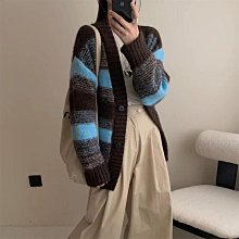 女裝 秋冬新款溫柔風純色簡約女士針織開衫小眾寬松上衣毛衣外套 歷史價格詳細信息