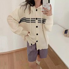 學院風 減齡女裝 拼接上衣 棒球服外套 春秋新款撞色棒球休閒少女針織小外套女寬鬆慵懶風毛衣外套潮 歷史價格詳細信息